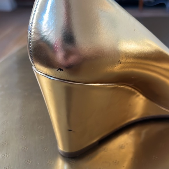 J Crew Gold Wedges - Picture 10 of 11